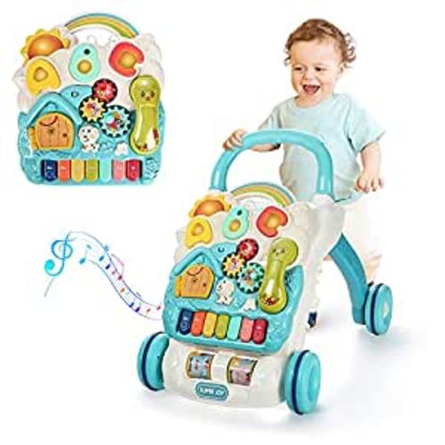 Amazon.com : SUPER JOY Sit to Stand Learning Walker, 3 in 1 Baby Learning Walkers & Removable Play Panel,Early Education Activity Center with Lights, Music Learning Toys Christmas Gift for Baby Boys Girls : Toys & Games
