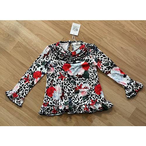 Girls floral cheetah tunic