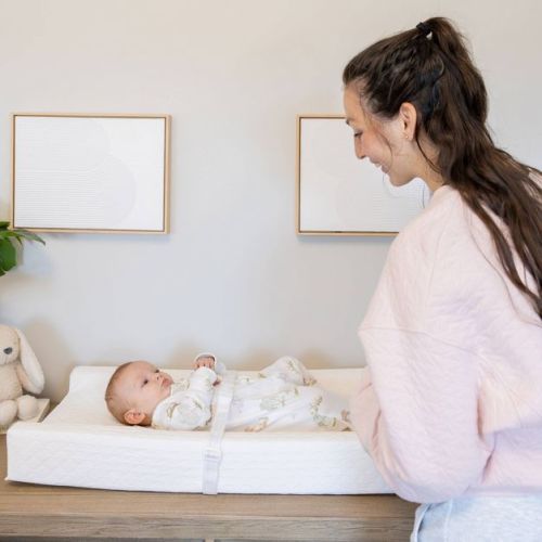 Regalo Infant Changing Pad: Polyester Foam, Solid White, 78.8 x 40.8 cm