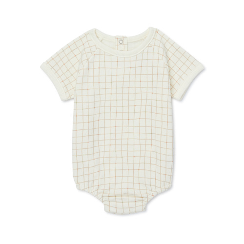 easy-peasy Baby Short Sleeve French Terry Print Bodysuit, Sizes 0-24 Months