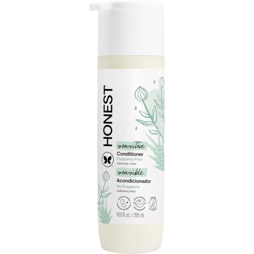 The Honest Company Silicone-Free Conditioner | Gentle for Baby | Naturally Derived, Tear-free, Hypoallergenic | Fragrance Free Sensitive, 10 fl oz