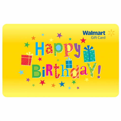Festive Birthday Walmart Gift Card