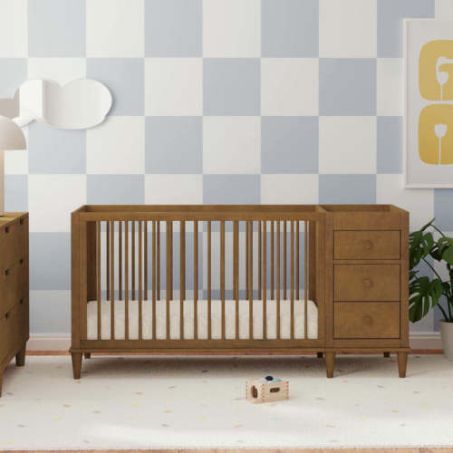 Walnut DaVinci Marley 3-in-1 Crib and Changer Combo – DaVinci Baby