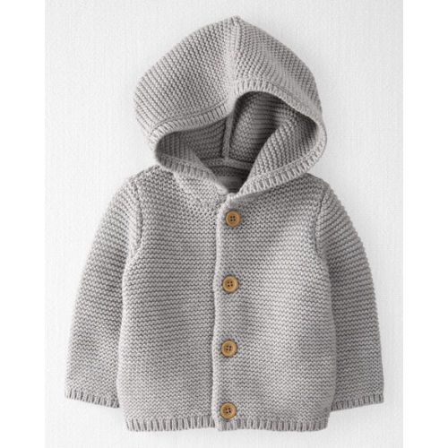 Baby Organic Signature Stitch Cardigan in Gray - Carter's | Carter's