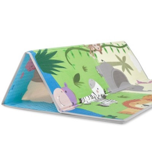 Dream on Me Play time reversible baby Play mat, Color: Happy animals footprint