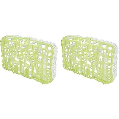 Dr. Brown's Dishwasher Basket for Small Baby Bottle Parts, Pacifiers, and Accessories, Clean, Store and Organize Newborn Essentials, Green, BPA-Free (Pack of 2)