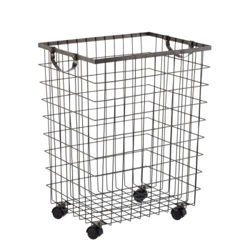 Harvest Rolling Hamper with Wheels | The Container Store