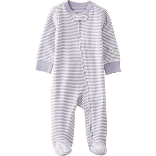 little planet by carter's unisex-baby Sleep and Play made with Organic Cotton, Lilac Stripes, 3M