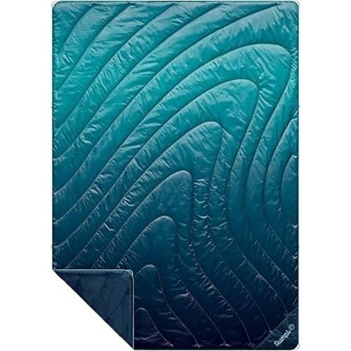 Rumpl Original Puffy Blanket - Warm Camping, Picnic and Outdoor Blanket - Ocean Fade