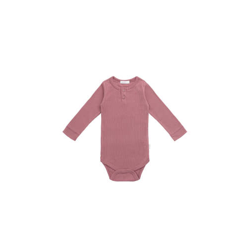 Organic Cotton Modal Long Sleeve Bodysuit - Rose Garden – Jamie Kay USA