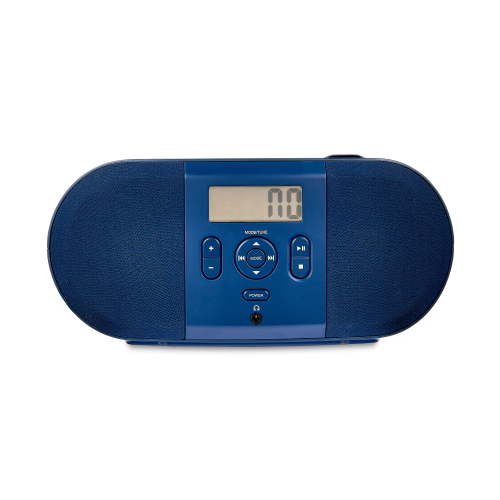 onn. Portable CD Boombox with Digital FM Radio, Navy