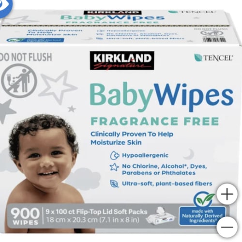 Kirkland Signature Baby Wipes Fragrance Free, 900-count