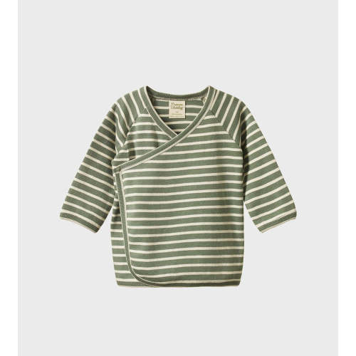 Nature Baby | Kimono Jacket | Nettle Twin Stripe