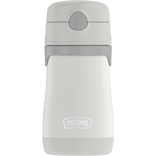 THERMOS BABY 10 ounce Stainless Steel Vacuum Insulated Straw Bottle, Gray