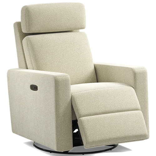 Clifton Beige Knitted Swivel Glider Recliner | Rooms to Go