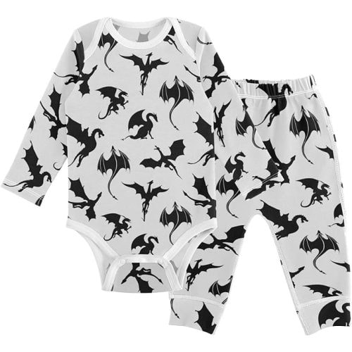 vvfelixl Baby Bodysuits Pants Sets Guitar Headphones Long Sleeve Baby Clothes For Boys Girls 0-24M Black