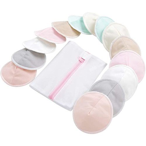 Reusable Nursing Pads for Breastfeeding - 4-Layers Organic Bamboo Nursing Pads