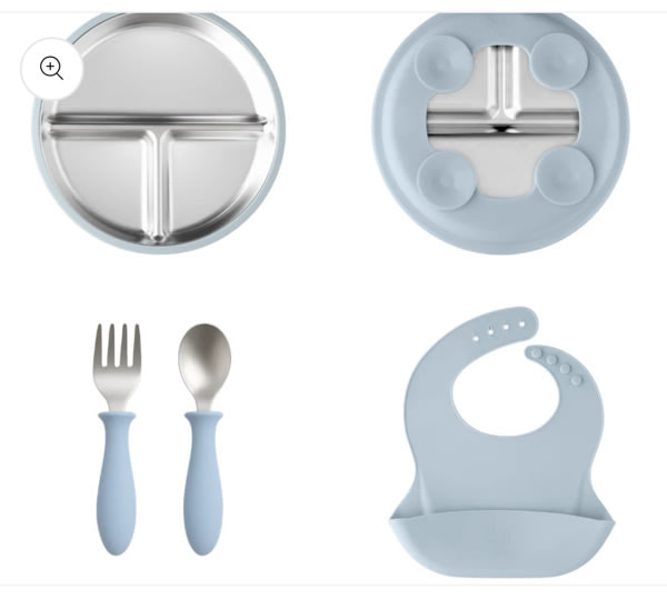 Tots Ground Complete Toddler Feeding Set - Stainless Steel & Silicone – Nature Kids Co.