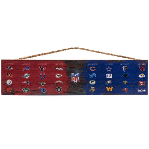 NFL Football League Wood Wall Decor