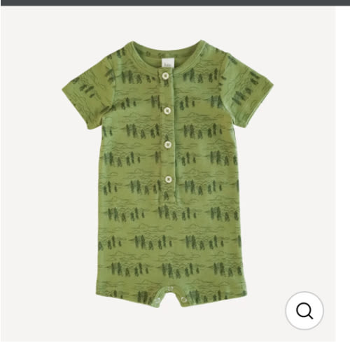 short sleeve union shortie | little mountain | organic cotton interlock