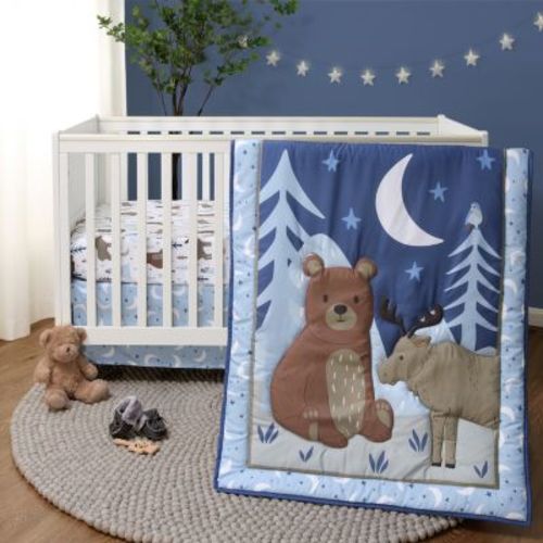 Crib Bedding Set for Baby Boys, Under the Stars, 3 Pieces