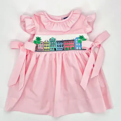 Rainbow Row Charleston Smocked Dress – Pleats and Stitches (Size 12 Months)