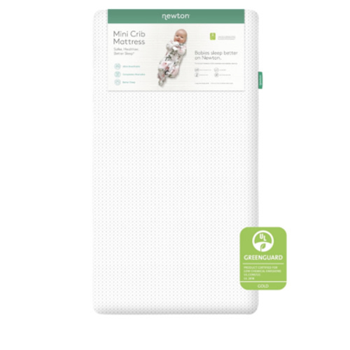 Newton Baby Mini Crib Mattress 24" x 38" - Ultra-Breathable Proven to Reduce Suffocation Risk, 100% Washable - Removable Cover Included, GREENGUARD Gold
