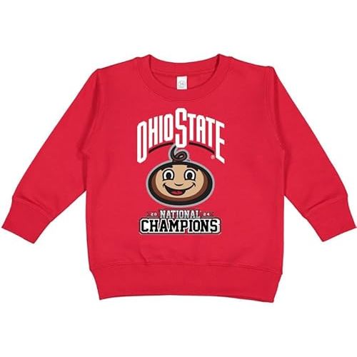 Ohio State Buckeyes 2024 National Champions Brutus Baby/Toddler/Youth Crewneck Sweatshirt