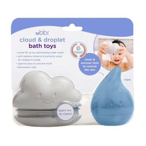 Ubbi Contemporary Cloud And Droplet Bath Squeeze Toy