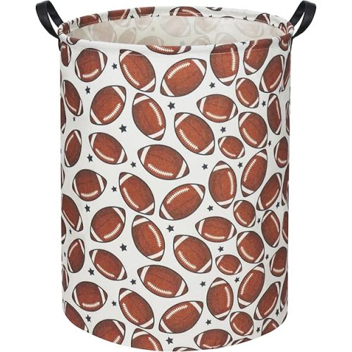 Football Kids Laundry Basket Baby Hamper Football Toy Storage Bin for Boys Room Decor Baby Nursery Hamper Gift Baskets for Bedroom Bathroom(Football)