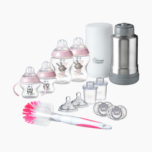 Tommee Tippee Closer To Nature Newborn Feeding Gift Set - Pink