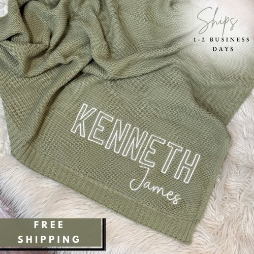Baby Gift | Personalized Name | Baby Shower | Newborn Baby Gift | Embroidered Baby Gift | Baby Shower Gift | Baby Blanket | Newborn Gift