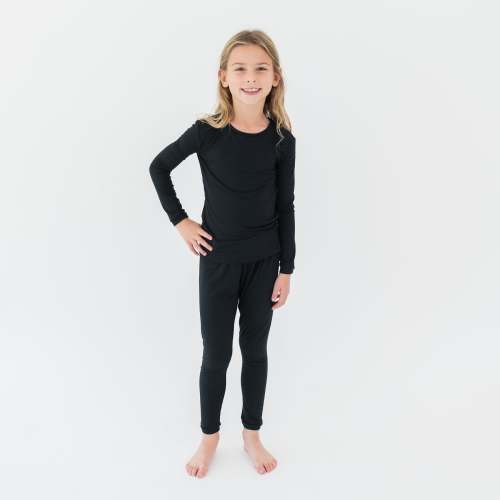 Long Sleeve Pajamas in Midnight | Bamboo Pajamas | Kyte Baby