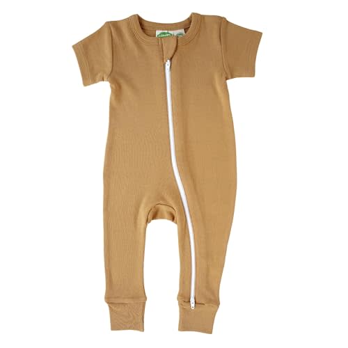 PARADE Organic Essentials '2-Way' Zip Romper - Short Sleeve