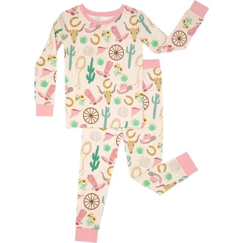 Little Sleepies Two-Piece Pajama Set for Boys & Girls, Soft Viscose from Bamboo Toddler Pajamas for Kids, Family Matching PJs