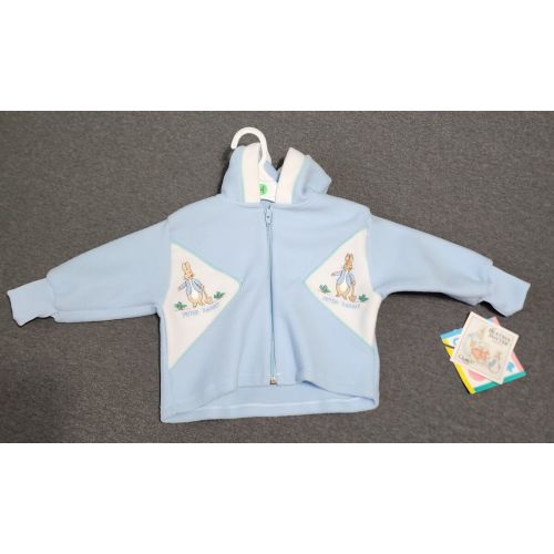 VTG BEATRIX POTTER Quiltex Fleece Baby Jacket Coat Embroidered PETER RABBIT 9M