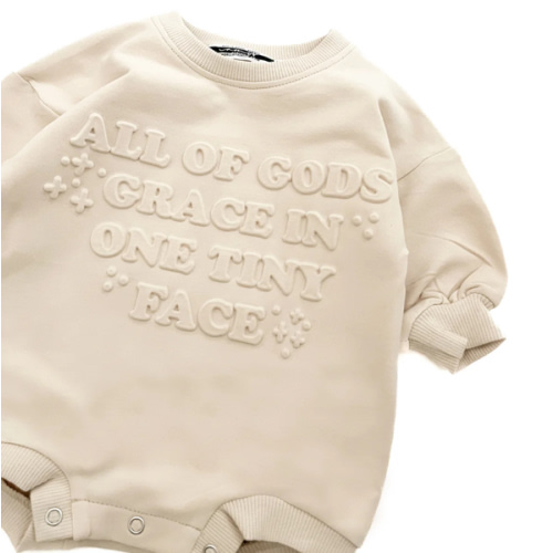 All Of Gods Grace In One Tiny Face Bubble Jumpsuit