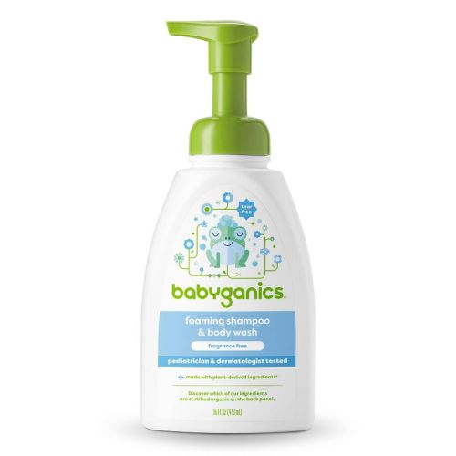 Babyganics Baby Shampoo + Body Wash Pump Bottle Fragrance Free - 16 Fl Oz Packaging May Vary