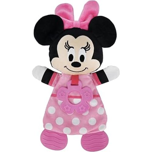 Kids Preferred Disney Baby Minnie Mouse Plush and Sensory Crinkle Teether Toys for Newborn Baby Boys and Girls 11 inches