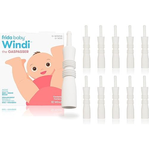 Frida Baby Windi Gas Passer, Baby Gas Relief and Colic Baby Relief, Naturally Realease Constipation, 10 Count (Pack of 2)