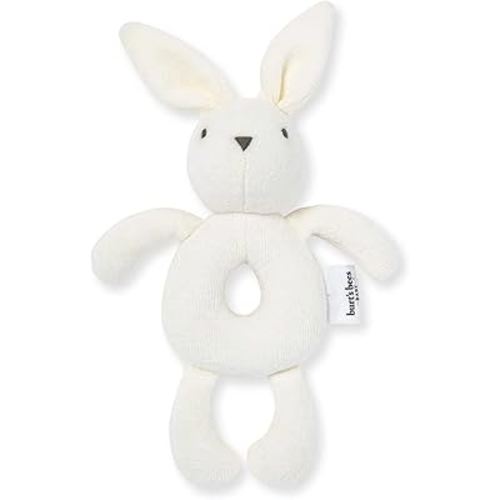 Burt's Bees Baby Unisex Infant Rattle Toy, Nursery Sensory Animal Plush Made with 100% Organic Cotton Shell and Polyester Fill, Sweet Bear, Bunny, or Dog Stuffed Animals for Babies