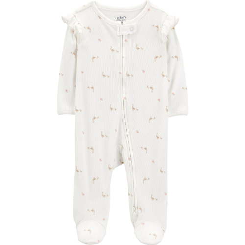 Carter's Child of Mine Baby Girls' 2-Way Zip Ribbed Sleeper - Walmart.ca