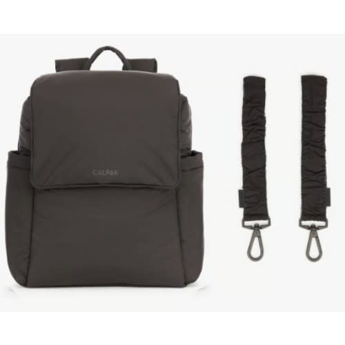 Convertible Mini Diaper Backpack with Stroller Straps - Black