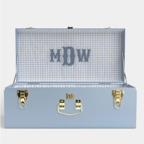 Petite Trunk - Light Blue - Picnic in Blue / Embroidery