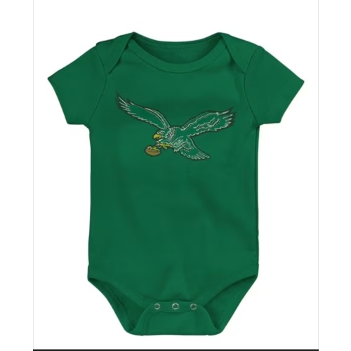 Philadelphia Philadelphia Eagles KELLYGREEN Baby Primary Logo Newborn One Piece - 133413136