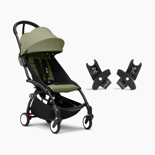 Stokke YOYO³ and Car Seat Adapter Bundle - Olive