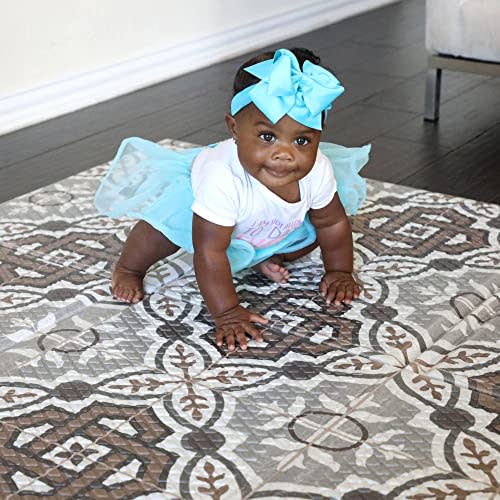 Toddleroo Foldable Mosaic Padded Play Mat 71" x 71"
