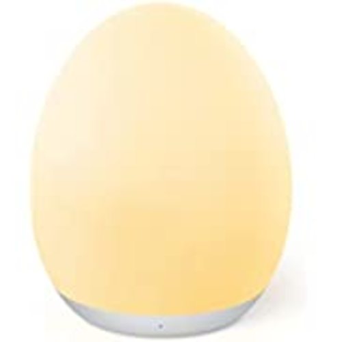 JolyWell Night Light for Kids, Baby Night Light with 8 Color Changing Mode & Dimming Function, Rechargeable Egg Night Light with 1 Hour Timer&Touch Control, up to 100H - White