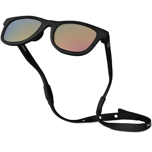 Polarized Baby Sunglasses With Strap - Unbreakable Flexible Infant Sunglasses For Toddlers Newborns 0-24 Months