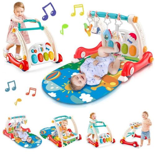 Vatos Baby Gym Play Mat & Learning Toy Tummy Time Mat for Infant Newborn Toddlers Aged 3-36 Months